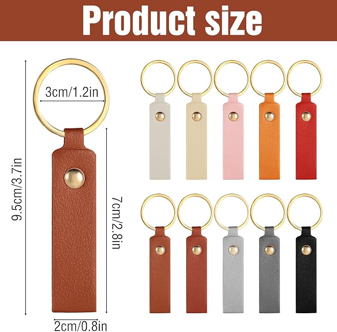 Custom Photo Keychain with leather strap